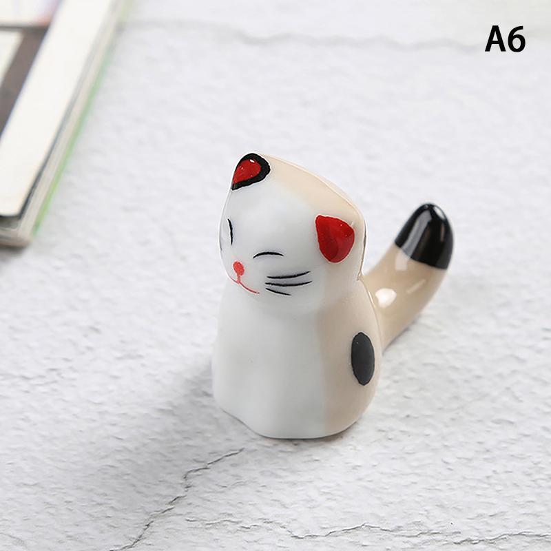 Керамическая подставка для палочек для котенка, кошачьи палочки для еды, вилки, держатель для ложки, подставка для столовой ложки, украшение для дома, орнамент, подарок на новоселье