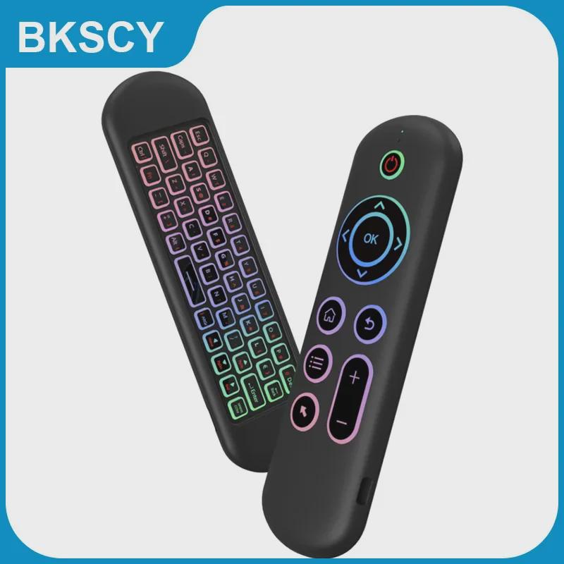 Беспроводная клавиатура Bluetooth 2.4G USB Fly Mouse с двойным режимом, инфракрасным обучением для пульта дистанционного управления телевизором, приставкой и проектором