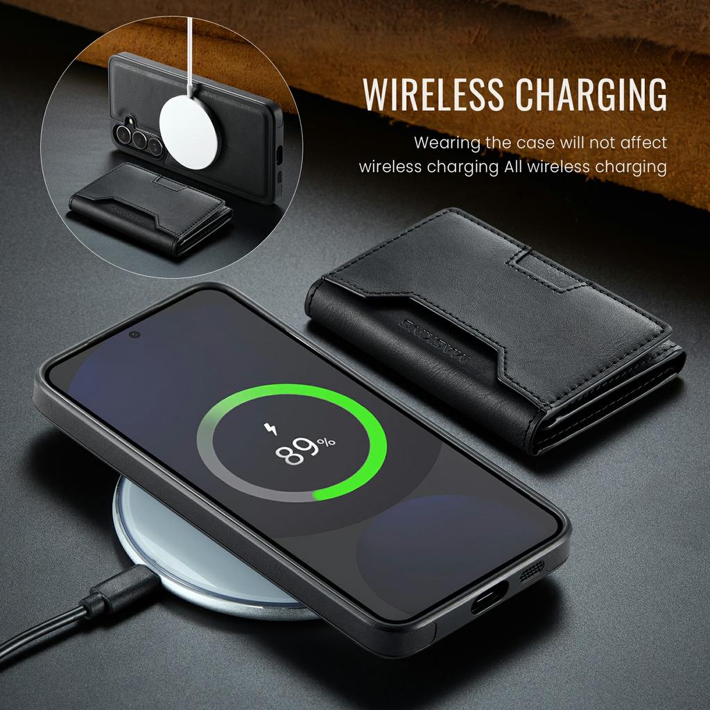 MAGKING K4 Series For Samsung Galaxy S24 FE Magnetic Case Detachable Wallet PU TPU PC Phone Cover