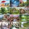 DIY 5D Diamond Painting Landscape Bridge Full Round Diamond Embroidery Scenery