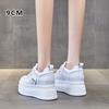 9 см натуральная кожа женские весенние кроссовки на танкетке на платформе осенние массивные удобные туфли на каблуках женские модные дышащие женские