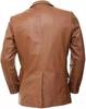 Genuine Men Lambskin Leather Formal Stylish Business Tan Real Handmade Blazer