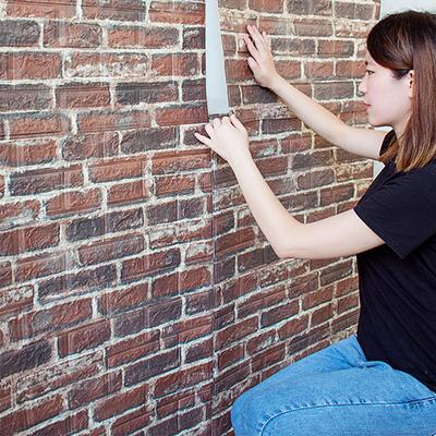 10 шт. 70 см x 77 см 3D имитация плитки стикер на стену самоклеющиеся водостойкие пенопластовые панели обои домашний декор