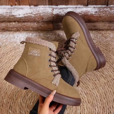 Зимние новые ботинки Мартин на толстой подошве женские меховые интегрированные флисовые утолщенные теплые ботинки Мартин