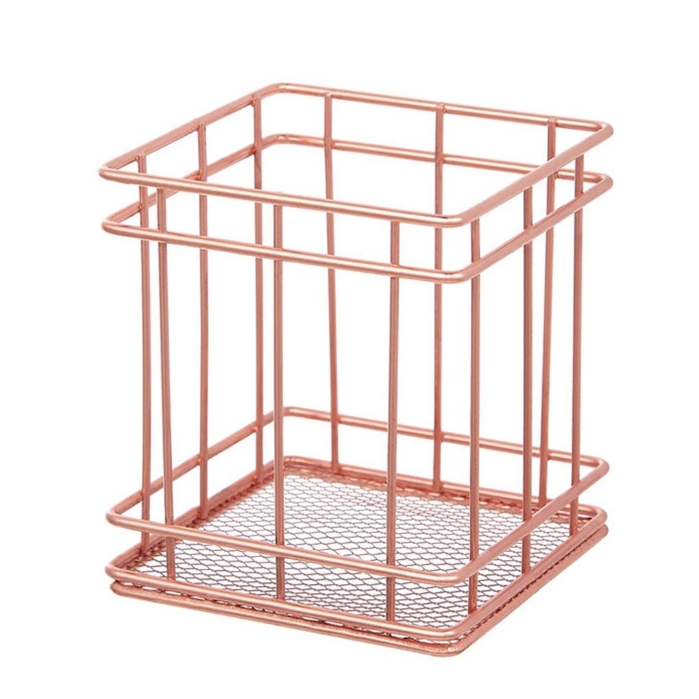 Металлический держатель для ручек, офисный органайзер, настольный полый контейнер, канцелярские принадлежности, многофункциональная модная корзина, бытовая химия