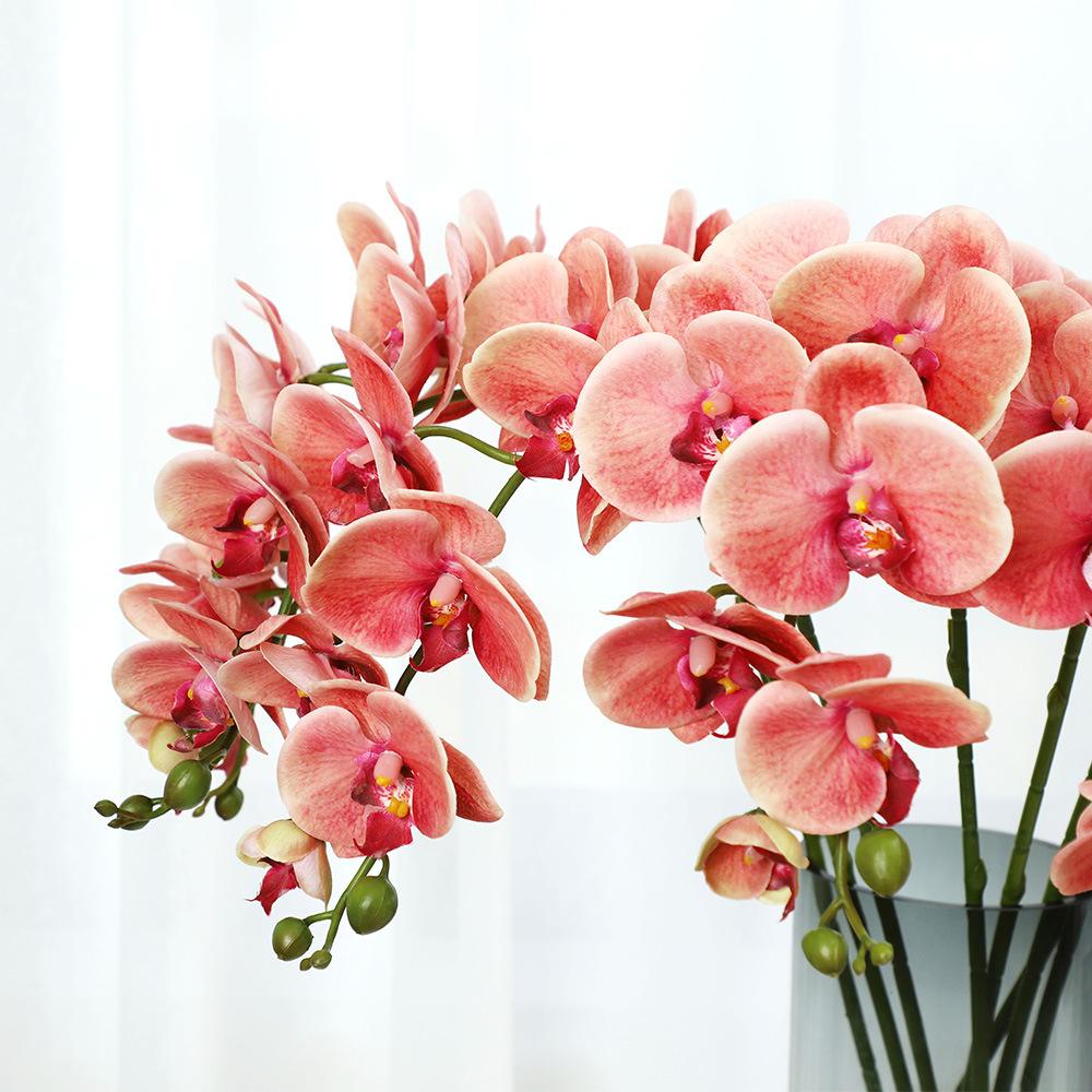 Simulation flower feel Phalaenopsis, living room bedroom home decoration ornament, fake flower bonsai