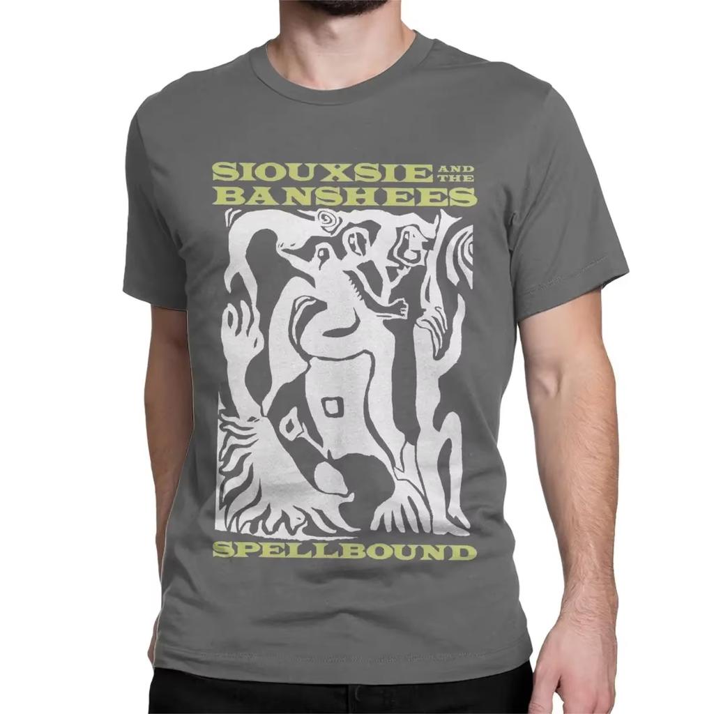 Мужская Женская Заколдованная Рок Музыка Готическая Футболка Siouxsie and The Banshees Хлопковая Одежда Новые Футболки Готические Хлопковые Оверсайз Футболки