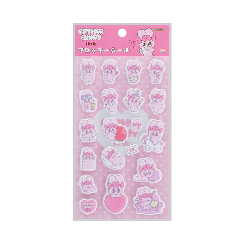 Канцтовары Esther Bunny Товары Плюшевая игрушка Розовая S8821640 Sun-Star Наклейки, Стиль, Флокированные,