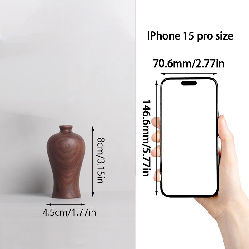 Wooden Crafts Walnut Flower Ware Solid Wood Vase Ornament Solid Wood Small Vase