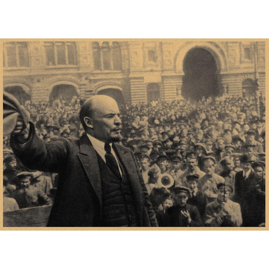 Red Revolution Retro Poster: Stalin, Lenin, Marx Soviet Era Wall Art 297