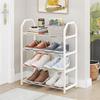 4-layer Metal Shoe Rack Black Easy Assembly Large Capacity Shoe Rack