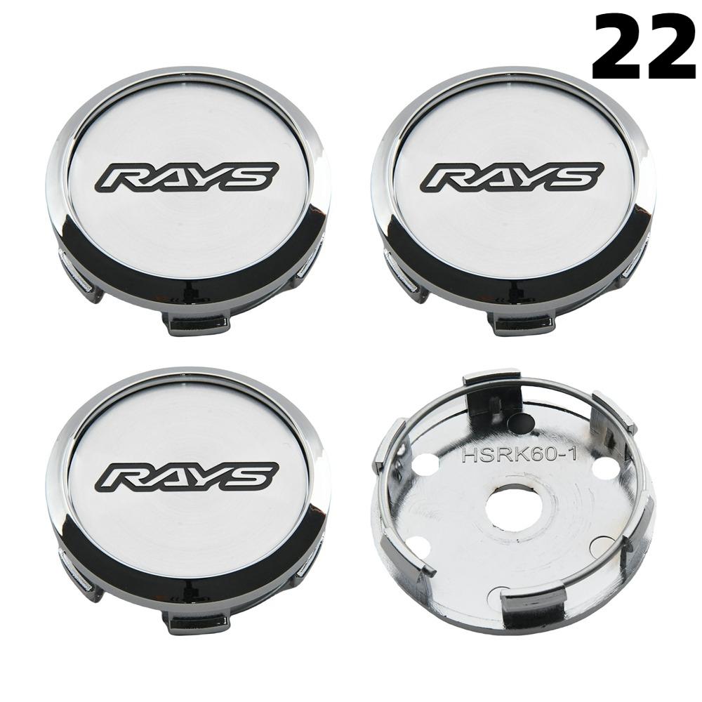 1Set/4PCS OD 60MM / ID 56MM Rim Caps RAYS VOLK VR Logo Wheel Center Cap Wheel Cover Hub caps Sport Car Tire Accessories