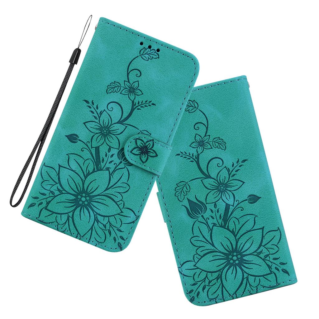For For Samsung Galaxy S Series,A Series,M Series,Note Series,F Series,J Series.Embossing Process Lily Flower Wallet Leather Flip Cover Case