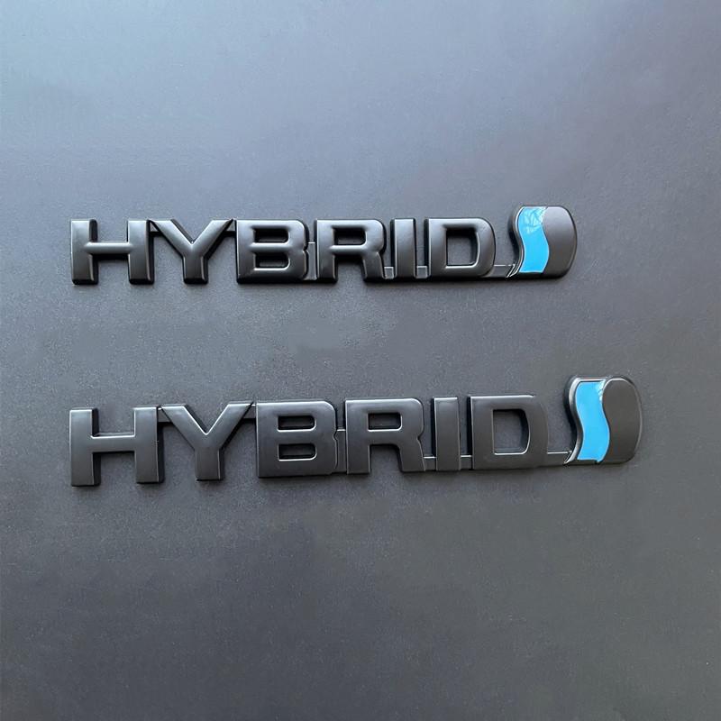hxqgn9 3D Metal HYBRID Logo Side Fender Rear Trunk Emblem Badge Car Sticker Decals For Toyota Prius Camry Crown Auris Rav4s TRD