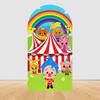 Cute Plims Arched Photography Background Set Elastic Material Children's Birthday Party Banner Cartoon Photo Decoration Supplies