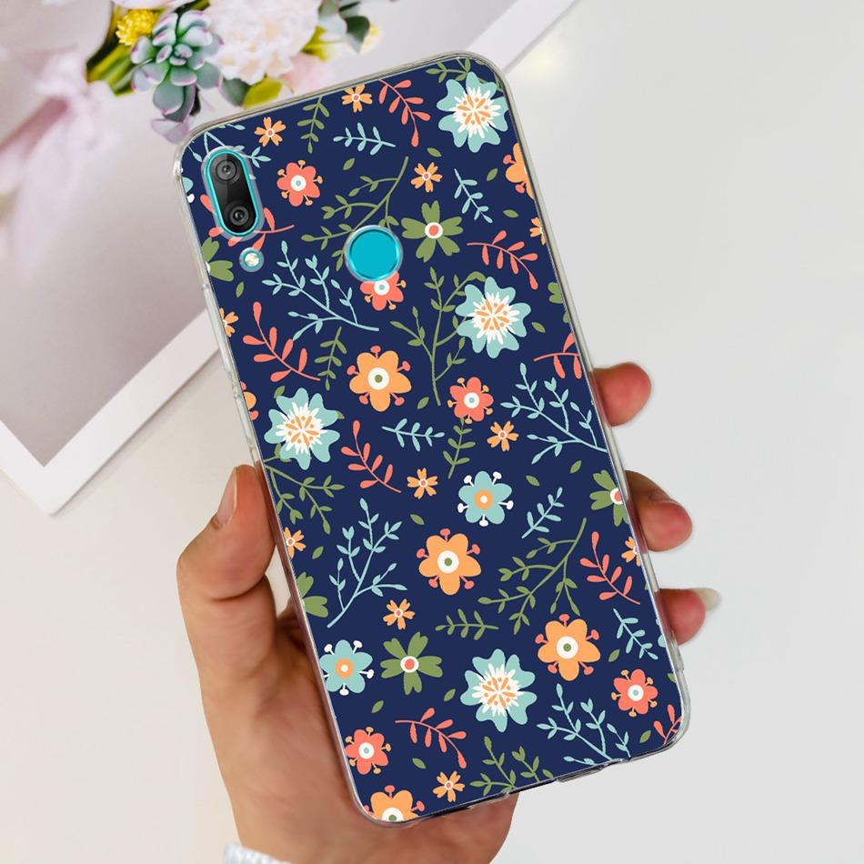 Чехол для телефона Huawei Y7 2019 Huawei Y7 Prime Pro (2019) DUB-LX1 LX2 LX3 Милый Пандa Цветочный Узор Мягкий Силикон ТПУ Чехлы