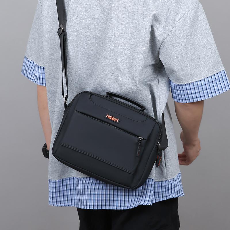 Профессиональная мужская сумка через плечо - Водостойкая Оксфордская сумка-мессенджер для работы (Слинг Оксфорд большой вместимости с надежными молниями)