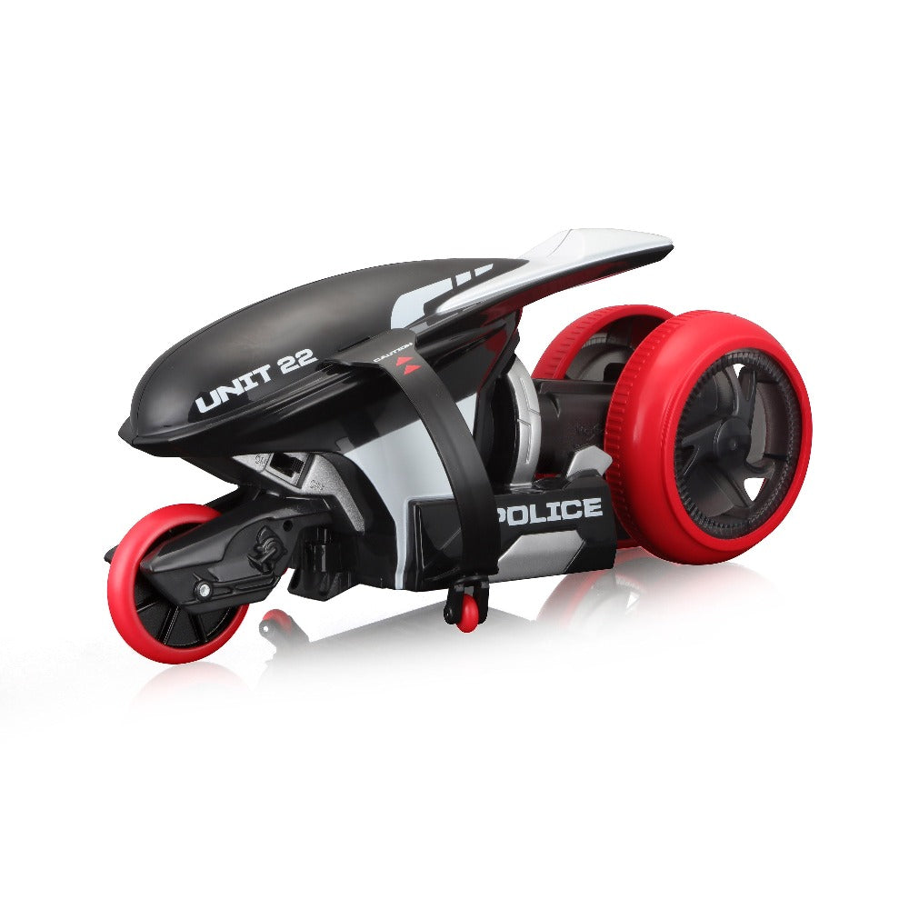 Maisto TECH Cyklone 360 Hand-held Motorcycle, Black (police Turnaround Function, LEDs)