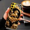 Блестящий Позолоченный Чехол для Телефона с Килином Стекло s25 ultra case s26 ultra case для Samsung Galaxy S26 S25 S24 S23 S22 FE Ultra Plus