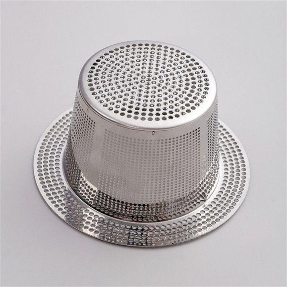With Handle Drain Filter Stainless Steel Waste Catcher Sink Strainer  Kitchen Bathroom Accessories