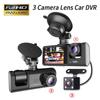 3 Camera Lens Car DVR 3-Channel Dash Cam HD 1080P Dash Camera Dual Lens Dashcam Video Recorder Black Box 24H Parking Monitoring