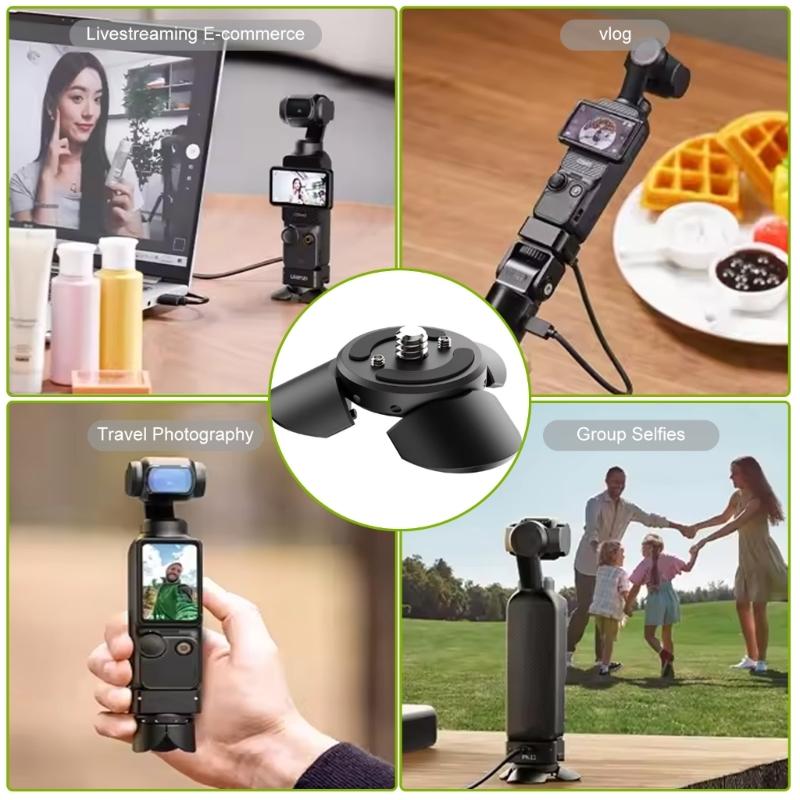 Quick Install Camera Positioning Base Mini Tripod Kit Enhances Stability Safety For Pocket 3 Camera Mount