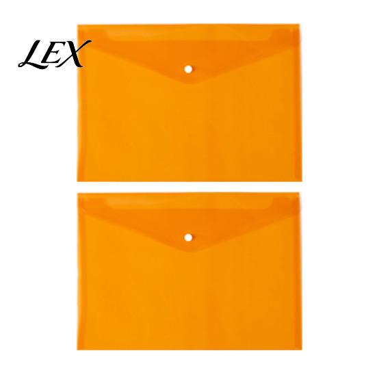PVC Storage Pouch 2PCS A4 Size Document Folders with Snap Closure, Waterproof Thickened Handheld File Bag Organizer, Lightweight for Office And School