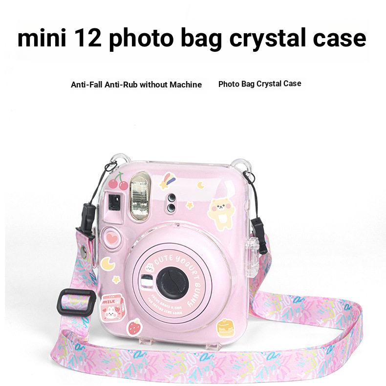 Сумка для камеры Для Fujifilm Instax Mini 12 Чехол Прозрачное Хранилище Фотографий Защитная Крышка Подставка для Камеры Наборы Наклеек Своими Руками