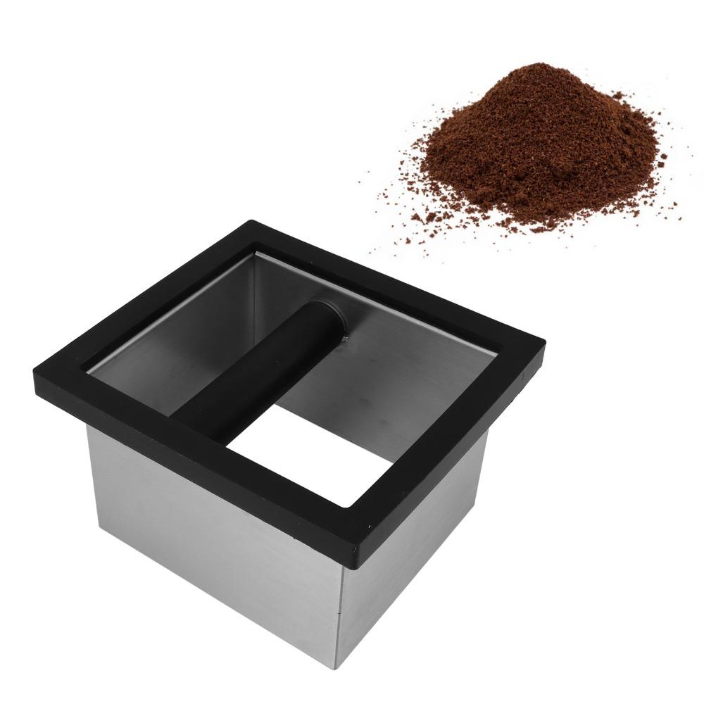 Bottomless Design Espresso Knock Box Stainless Steel Desktop Knock Box For Cafe