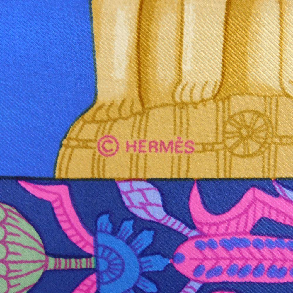 Used TORANA 9212 Carre 90 7955 Torana, Ancient Indian Maurya Dynasty, Purple, Pink, Multicolored Pylon Silk Blue,