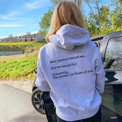 Dear Person Behind Me толстовки унисекс с длинным рукавом с капюшоном Harajuku повседневный женский эстетический джемпер пуловер для психического здоровья