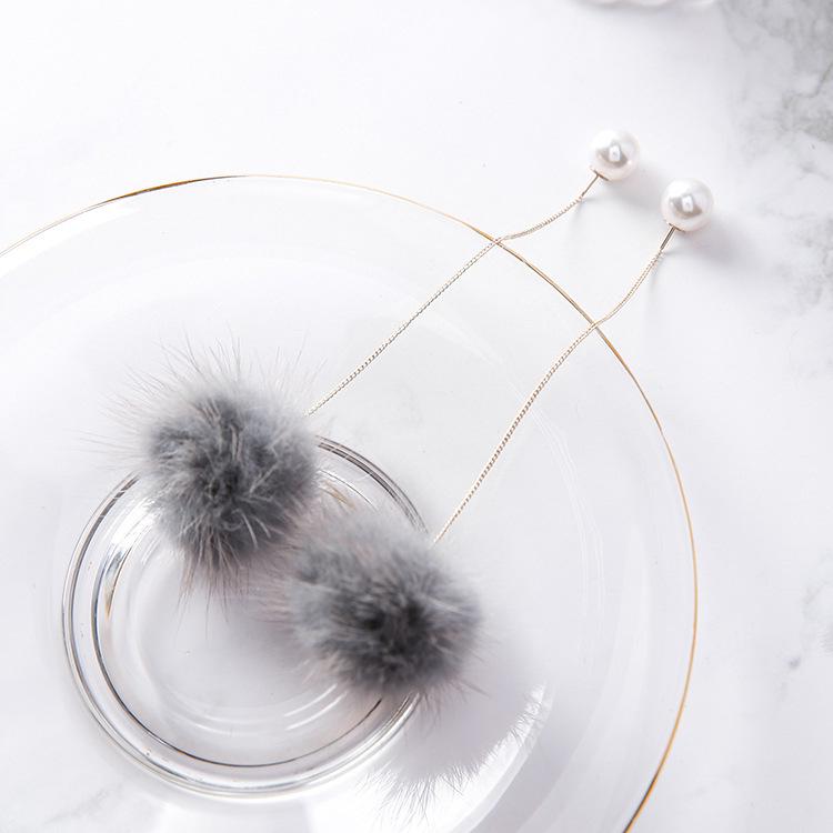 Корейские длинные серьги-игл S925 Silver Star & Moon Leaf Clover для женщин