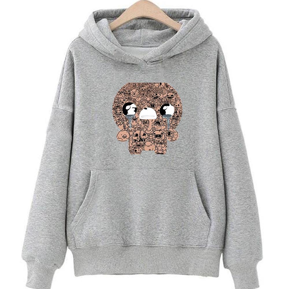 Женская толстовка большого размера Roguelike The Binding of Isaac с рисунком Kawaii/милый свитшот для взрослых с длинными рукавами, уличная одежда в корейском стиле