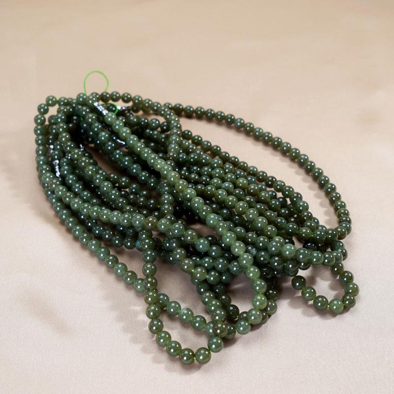 Натуральные нефритовые бусины Хэтянь в китайском стиле - Настоящий высококачественный жадеит для самостоятельного нанизывания