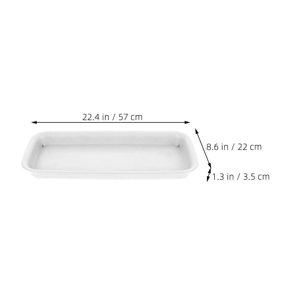 Large 22 Inch Rectangular Water Tray Flower Pot Pad Flowerpot Base Tray Plastic Flower Pots Drip Tray Planter Pan Window Shelf