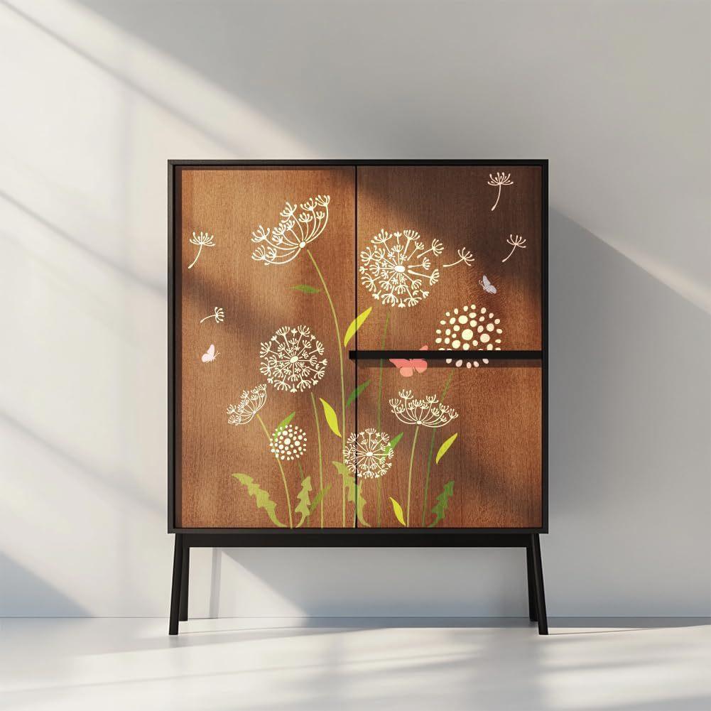 8 Pieces/set, Four Seasons Flower Pattern, Animal Painting Hollow Template, Spray Painting Template, Pattern DIY Template, Milk White, PET Material