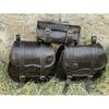 Leather Saddlebags Motorcycle Pouch Black Three Bags Panniers Saddle Bags For Sportscasters Set of Three Bags