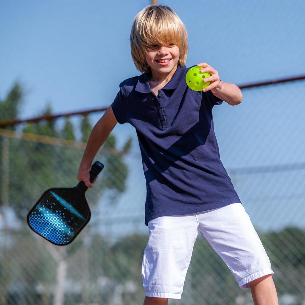 PATIKIL Набор для пиклбола Одобрено USA Pickleball Профессиональный графитовый набор для пиклбола Полипропиленовый сотовый амортизированный 120 мм Портативный чехол - (USAPA) -