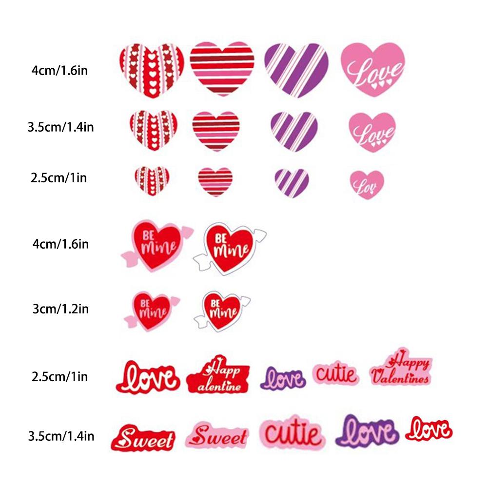 716pcs Foam Heart Stickers Kit Multipurpose Heart Decoration Decals For Wedding Party Supplies