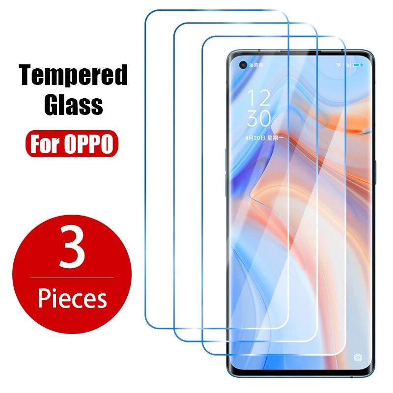 3 шт. закаленное стекло для OPPO A74 5G A54 A52 Защитное стекло для OPPO A72 A53 A9 A5 2020