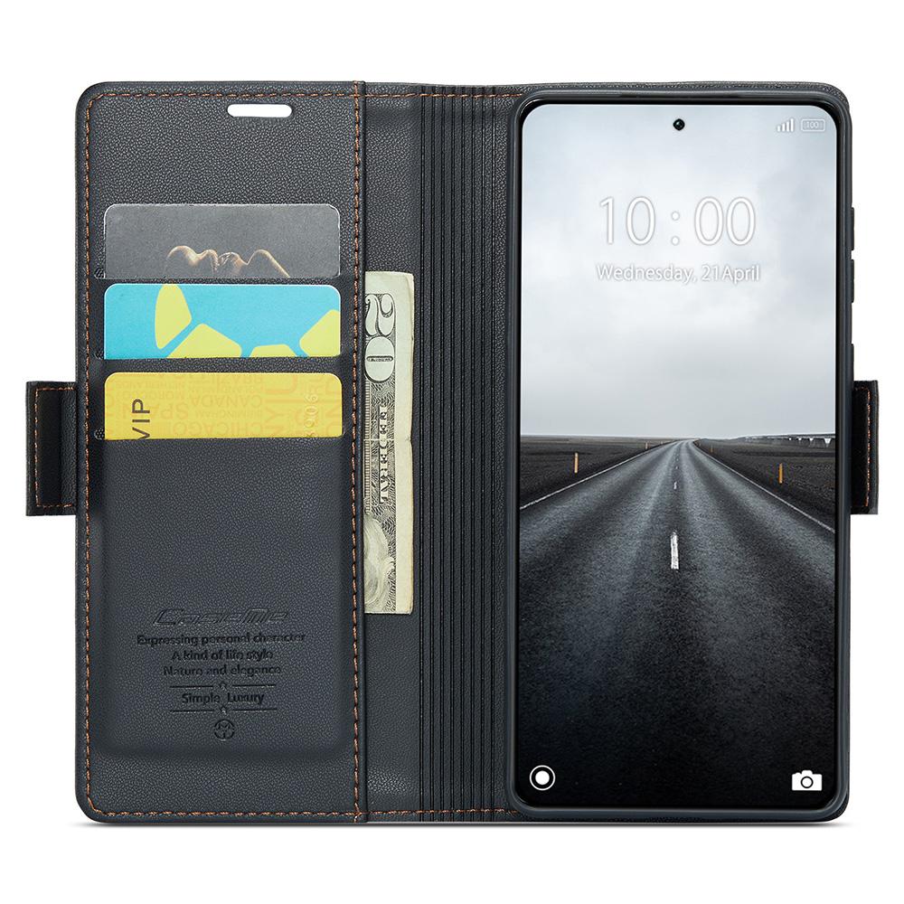 For Xiaomi 14 Pro Leather Case CASEME 023 RFID Blocking 3 Card Slot Mobile Cover