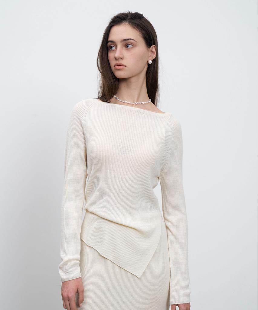 RENEJ Wholegarment Boatneck Knit