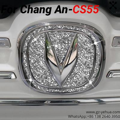 Для Changan Cs55 Plus 2020-2022 Модифицированные Передние Задние Накладки на Логотип Декоративная Наклейка с Алмазным Эмблемой Детали Тюнинга Автомобиля Аксессуары