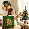 Advent Calendar for Kids Adults 2026 Gingerbread Man Calendar, 24 Day Christmas Countdown Decoration Holiday Ritual Gift Adults, Festive Tabletop Tree