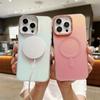 For Iphone 15 14 13 12 Pro Max Shockproof Wireless Charge For Magsafe Magnetic Slim Pc Hybird Tpu Plain Color Phone Case Cover