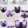 Purple Flower Corsage & Mesh Bow Set for Professionals and Students
