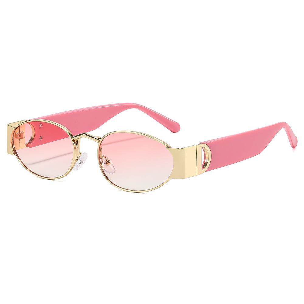 New European and American retro sunglasses personalized oval Internet celebrity sunglasses trend hip hop wind small frame sunglasses