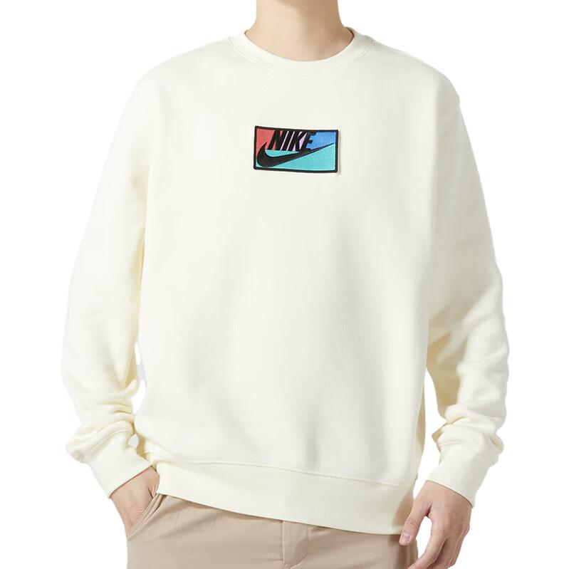 Nike Sweatshirts Men's White Crew Neck Moderate Other FB8436-113