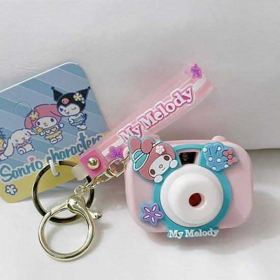 Sanrio Светодиодный мини-брелок с камерой, игрушка, 4 вида, булочка с корицей, 1 шт., популярный персонаж в Корее