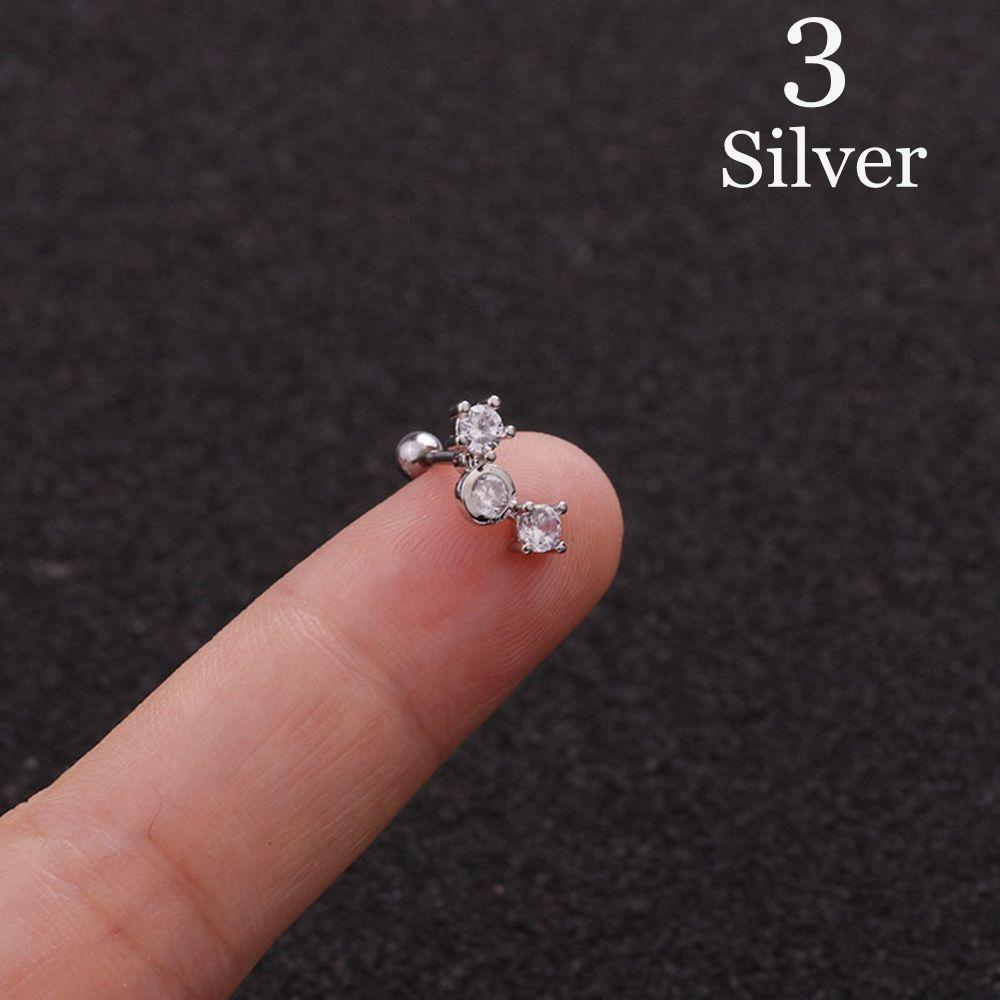 Body Jewelry Cz Zircon Star Leaves Cartilage Ear Stud Helix Tragus Piercing Earring Stainless Steel